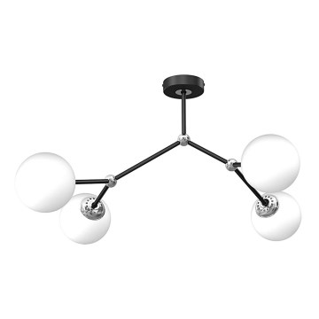 Surface-mounted chandelier JOY 4xE14/40W/230V black/shiny chrome