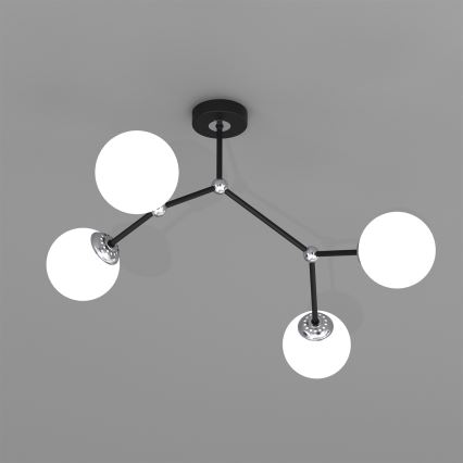 Surface-mounted chandelier JOY 4xE14/40W/230V black/shiny chrome