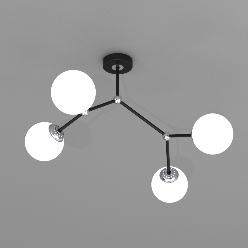 Surface-mounted chandelier JOY 4xE14/40W/230V black/shiny chrome