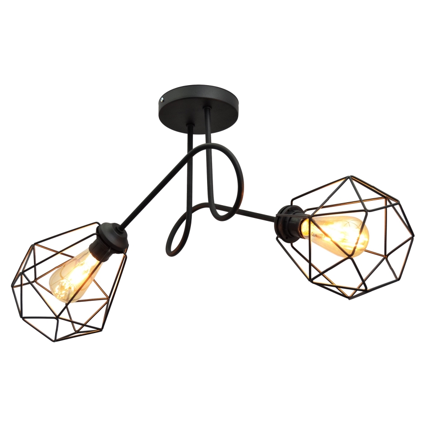 Surface-mounted chandelier KARO 2xE27/15W/230V black