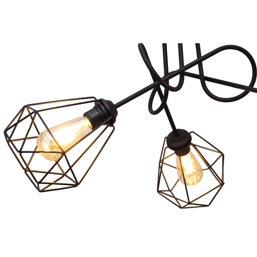 Surface-mounted chandelier KARO 3xE27/15W/230V black