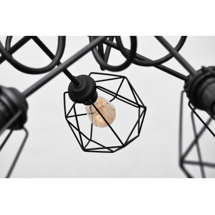 Surface-mounted chandelier KARO 5xE27/15W/230V black