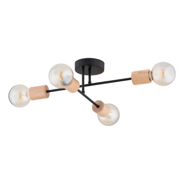 Surface-mounted chandelier LA-STENA 4xE27/15W/230V beige/black