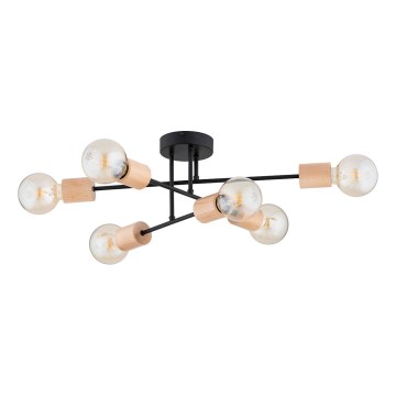 Surface-mounted chandelier LA-STENA 6xE27/15W/230V beige/black