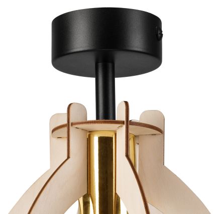Surface-mounted chandelier LANDO 1xE27/15W/230V d. 21 cm beech