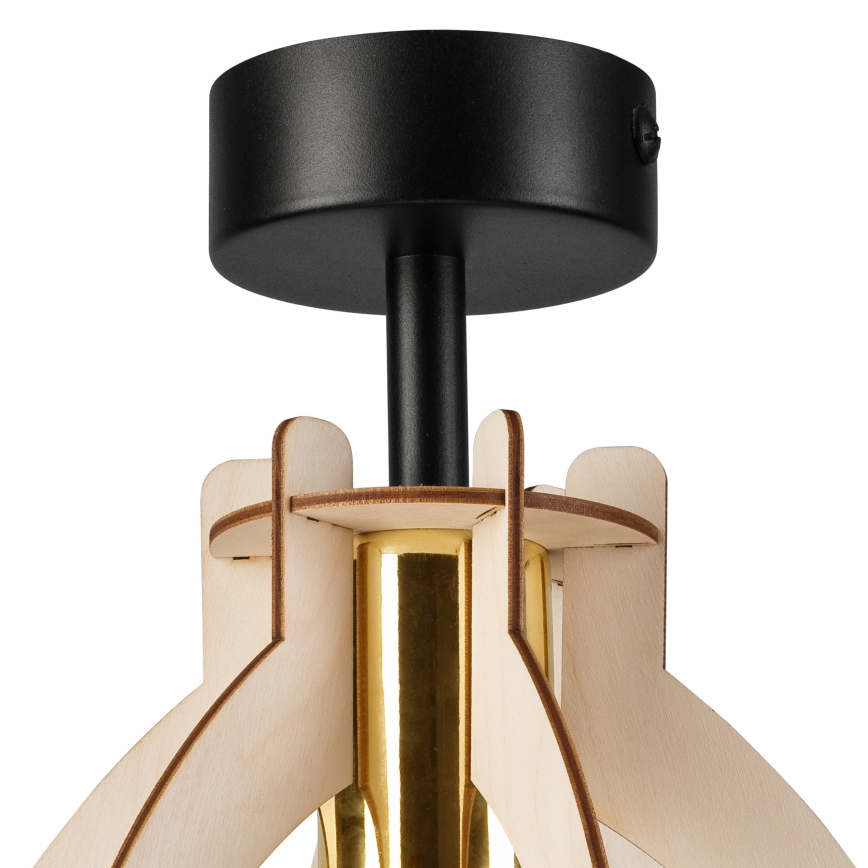 Surface-mounted chandelier LANDO 1xE27/15W/230V d. 21 cm beech