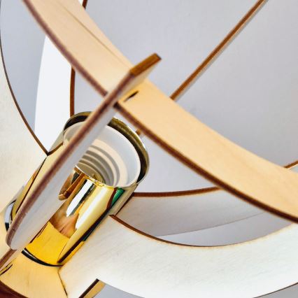 Surface-mounted chandelier LANDO 1xE27/15W/230V d. 21 cm beech