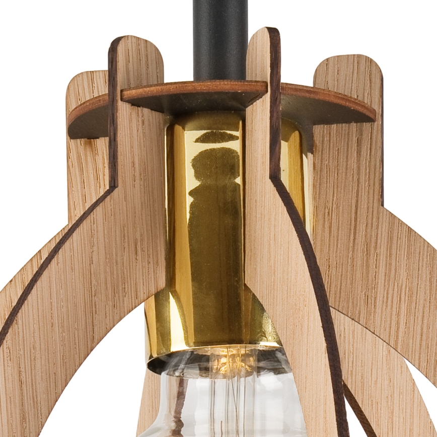 Surface-mounted chandelier LANDO 1xE27/15W/230V d. 21 cm oak