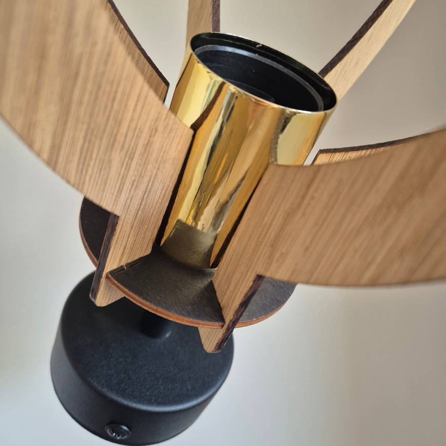 Surface-mounted chandelier LANDO 1xE27/15W/230V d. 21 cm oak