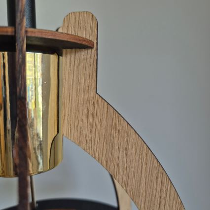Surface-mounted chandelier LANDO 1xE27/15W/230V d. 21 cm oak