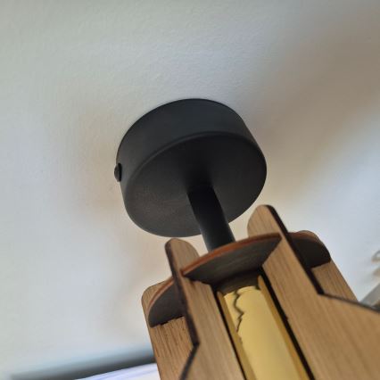 Surface-mounted chandelier LANDO 1xE27/15W/230V d. 21 cm oak