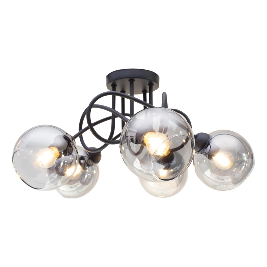 Surface-mounted chandelier LATIL 5xE27/60W/230V black