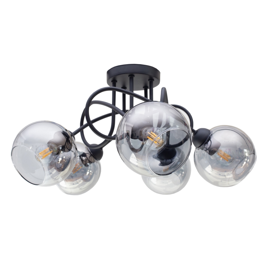 Surface-mounted chandelier LATIL 5xE27/60W/230V black