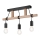 Surface-mounted chandelier LEONIDAS 3xE27/60W/230V oak