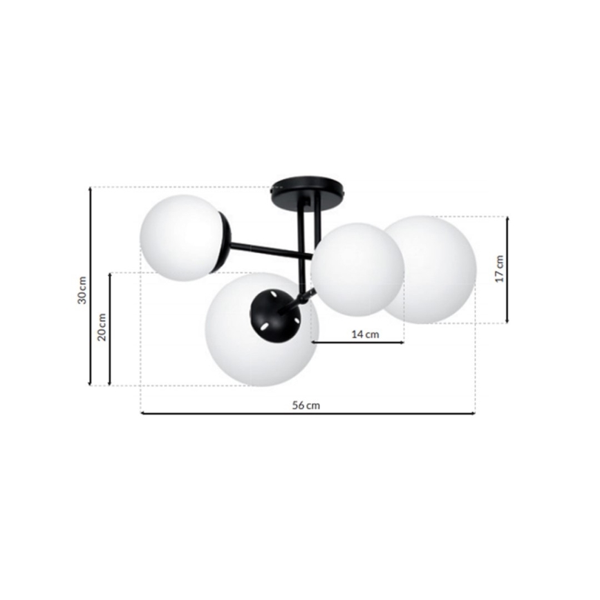 Surface-mounted chandelier LIMA 4xE14/40W/230V