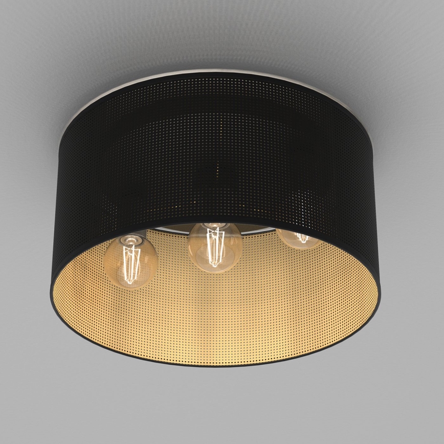Surface-mounted chandelier LOFT SHADE 3xE27/60W/230V black/gold