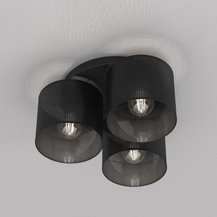 Surface-mounted chandelier LOFT SHADE 3xE27/60W/230V black