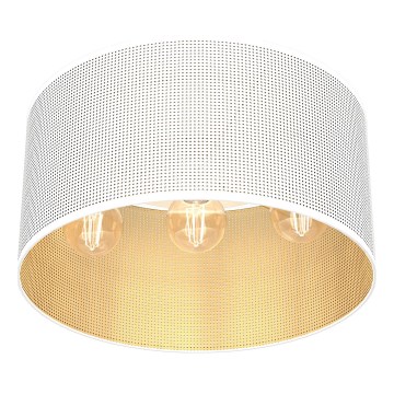 Surface-mounted chandelier LOFT SHADE 3xE27/60W/230V white/gold