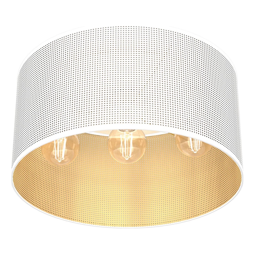 Surface-mounted chandelier LOFT SHADE 3xE27/60W/230V white/gold