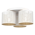 Surface-mounted chandelier LOFT SHADE 3xE27/60W/230V white/gold
