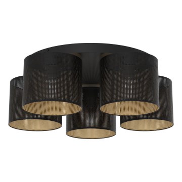 Surface-mounted chandelier LOFT SHADE 5xE27/60W/230V black/gold