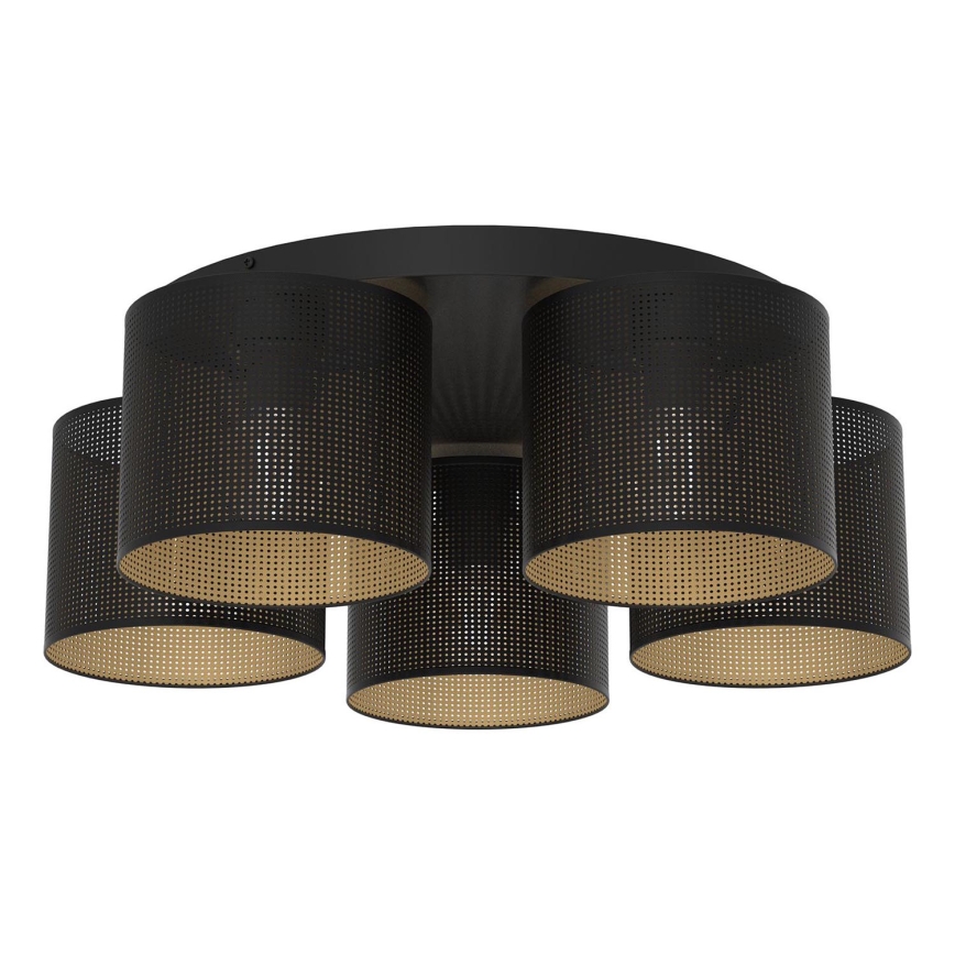 Surface-mounted chandelier LOFT SHADE 5xE27/60W/230V black/gold