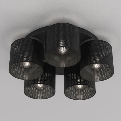 Surface-mounted chandelier LOFT SHADE 5xE27/60W/230V black