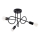 Surface-mounted chandelier LOOP 3xE27/15W/230V black