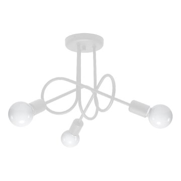 Surface-mounted chandelier LOOP 3xE27/15W/230V white