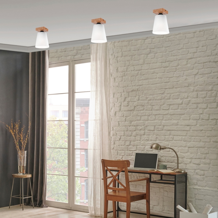 Surface-mounted chandelier LULA 1xE27/60W/230V oak