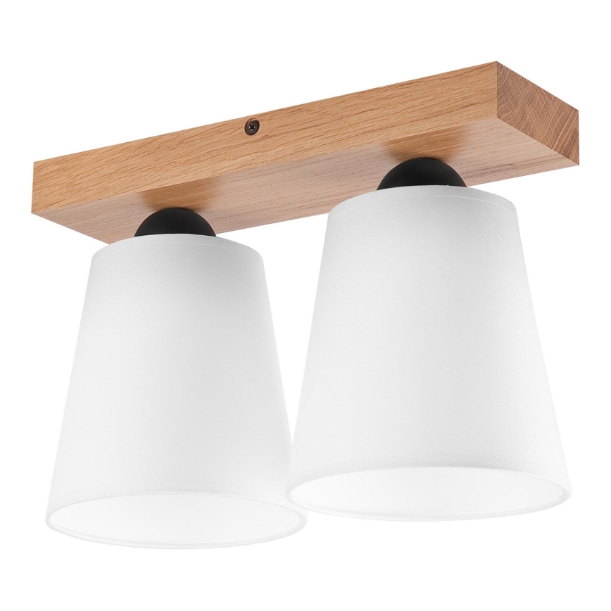 Surface-mounted chandelier LULA 2xE27/60W/230V oak