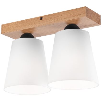 Surface-mounted chandelier LULA 2xE27/60W/230V oak
