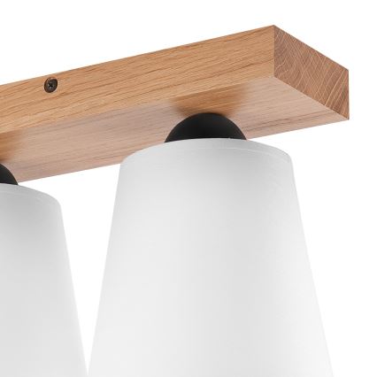 Surface-mounted chandelier LULA 2xE27/60W/230V oak