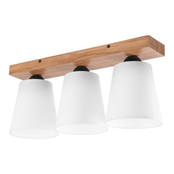 Surface-mounted chandelier LULA 3xE27/60W/230V oak