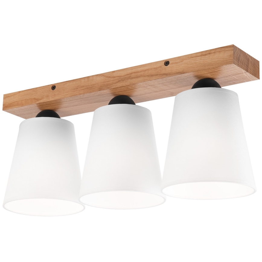 Surface-mounted chandelier LULA 3xE27/60W/230V oak