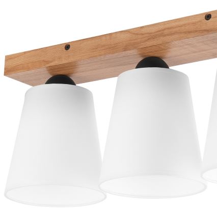 Surface-mounted chandelier LULA 3xE27/60W/230V oak
