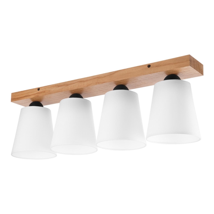 Surface-mounted chandelier LULA 4xE27/60W/230V oak