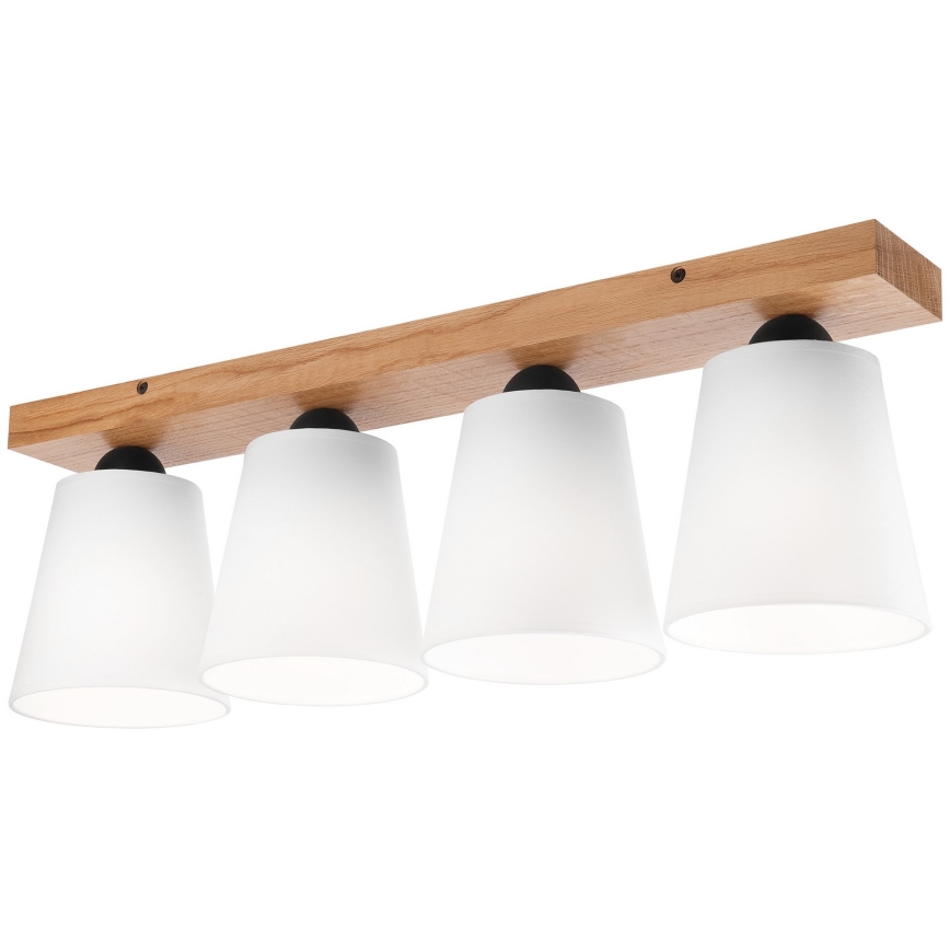 Surface-mounted chandelier LULA 4xE27/60W/230V oak