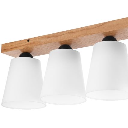 Surface-mounted chandelier LULA 4xE27/60W/230V oak