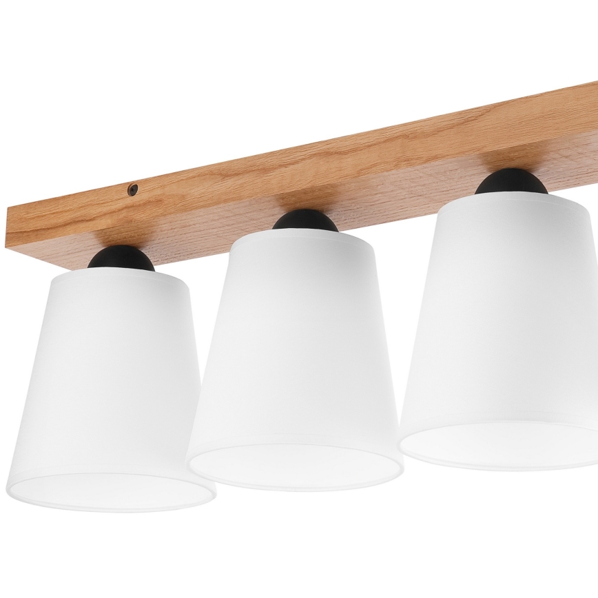 Surface-mounted chandelier LULA 4xE27/60W/230V oak