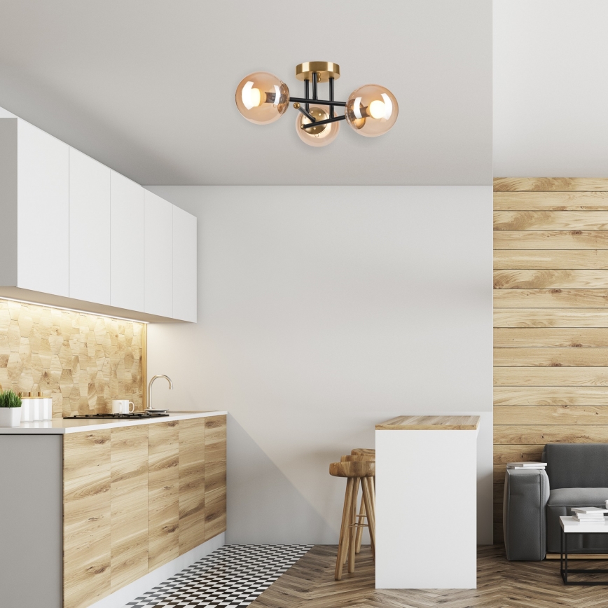 Surface-mounted chandelier MALENA 3xE14/5W/230V beige