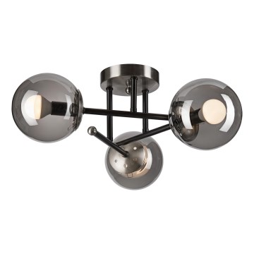 Surface-mounted chandelier MALENA 3xE14/5W/230V black/grey