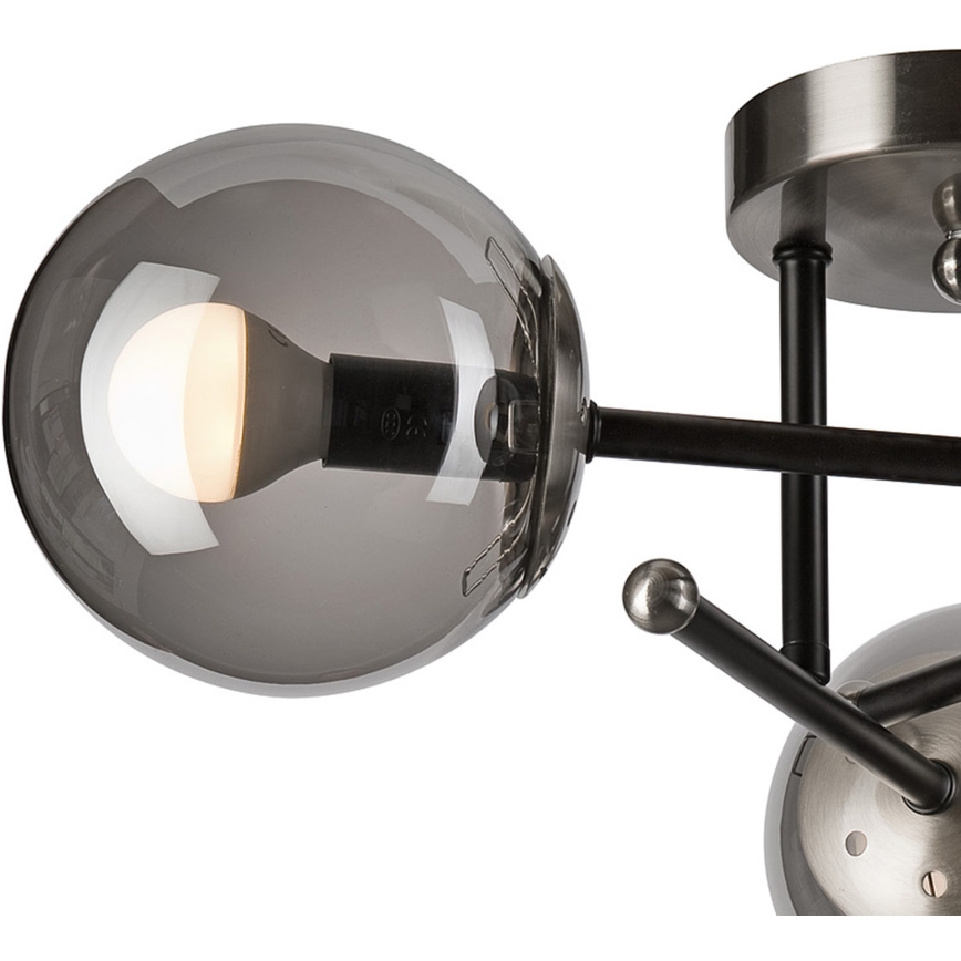 Surface-mounted chandelier MALENA 3xE14/5W/230V black/smoky
