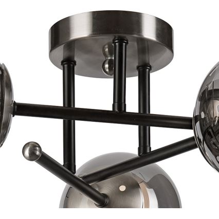 Surface-mounted chandelier MALENA 3xE14/5W/230V black/smoky