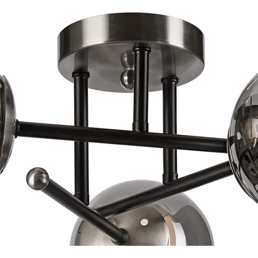 Surface-mounted chandelier MALENA 3xE14/5W/230V black/smoky