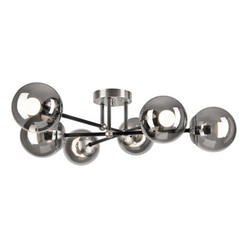 Surface-mounted chandelier MALENA 6xE14/5W/230V matte chrome/smoky