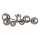 Surface-mounted chandelier MALENA 6xE14/5W/230V matte chrome/smoky