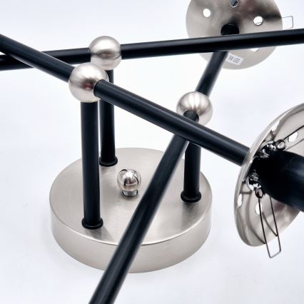 Surface-mounted chandelier MALENA 6xE14/5W/230V matte chrome/smoky