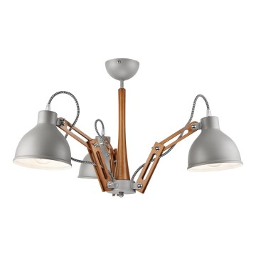 Surface-mounted chandelier MARCELLO 3xE27/60W/230V beech - FSC certified