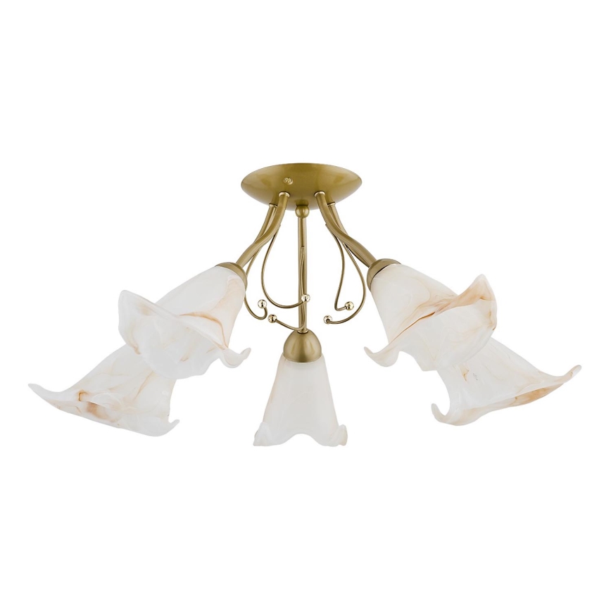 Surface-mounted chandelier MARCELLO 5xE14/10W/230V gold